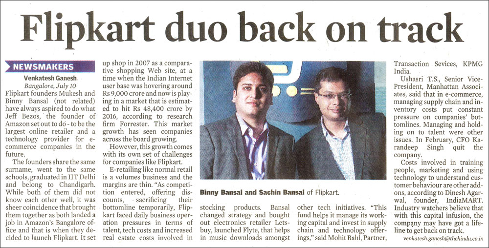 Flipkart duo back on track